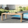 MACABANE - Table à manger DENVER 220 x 100cm couleur naturelle