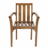 MACABANE - Lot de 2 fauteuils empilables mh en bois Teck huilé