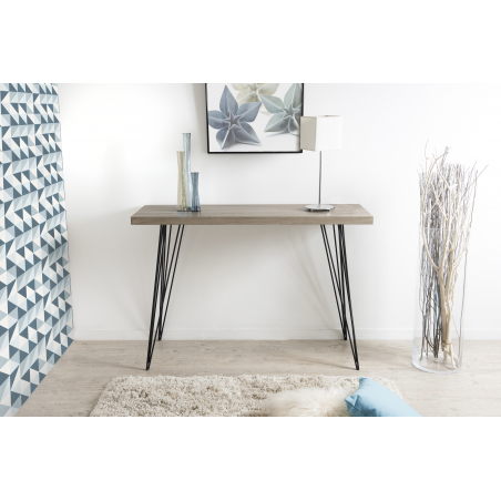 MACABANE - Console rectangulaire pieds métal scandi