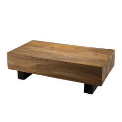 MACABANE - Table basse 120x60cm effet poutre