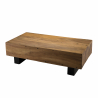 MACABANE - Table basse 120x60cm effet poutre