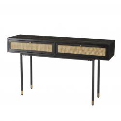 MACABANE - Console noire cannage