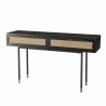 MACABANE - Console noire cannage