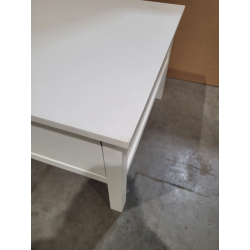 MACABANE - Table basse blanche avec tiroirs