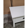 MACABANE - Table basse blanche avec tiroirs