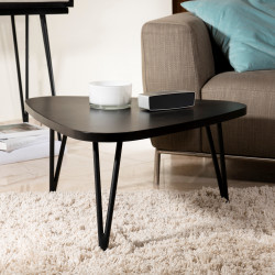 MACABANE - Table basse noire goutte d'eau petit modèle
