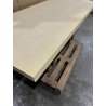 MACABANE -Table à manger rect 200x100cm pied cubique chêne plat. béton