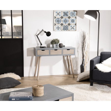MACABANE - Console 3 tiroirs
