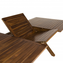 MACABANE - Table 180/240x100cm Teck huilé