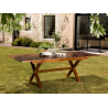 MACABANE - Table 180/240x100cm Teck huilé
