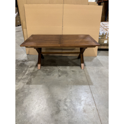 MACABANE - Table 180/240x100cm Teck huilé