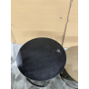 MACABANE - Set de 2 tables gigognes ceinturées rondes alu noir doré