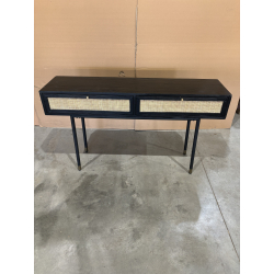 MACABANE - Console noire cannage