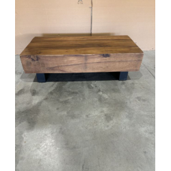 MACABANE - Table basse 120x60cm effet poutre