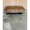 MACABANE - Table basse 120x60cm effet poutre