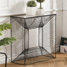 MACABANE - Console métal plateau verre