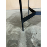 MACABANE - Table basse ronde noire 50x50cm piètement métal