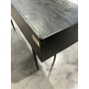 MACABANE - Console noire 2 tiroirs cannage