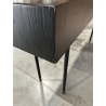 MACABANE - Console noire 2 tiroirs cannage