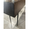 MACABANE - Console noire 2 tiroirs cannage