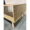 MACABANE - Table basse couleur naturel 2 tiroirs cannage 1 niche