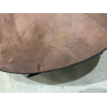 MACABANE - Table basse ovale 131x65cm couleur rouille effet pierre