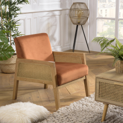 MACABANE - Fauteuil velours...