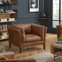MACABANE - Fauteuil marron...