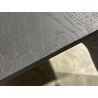 MACABANE - Table à manger rect. 220x100cm noire pieds en chêne massif