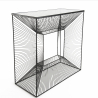 MACABANE - Console métal plateau verre