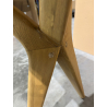 MACABANE - Console 140x43cm pied Y en chêne naturel plateau béton beige
