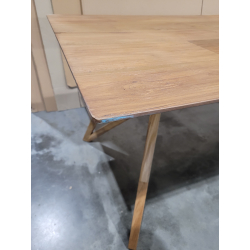 MACABANE - Table à manger 220x100cm teck recyclé pieds teck