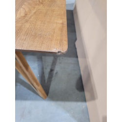MACABANE - Table à manger 220x100cm teck recyclé pieds teck