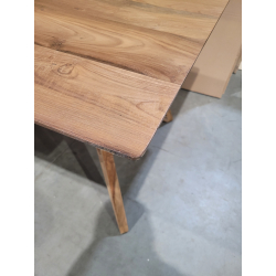 MACABANE - Table à manger 220x100cm teck recyclé pieds teck