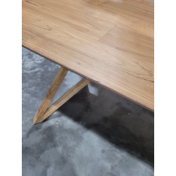 MACABANE - Table à manger 220x100cm teck recyclé pieds teck