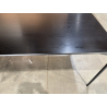 MACABANE - Table à manger rectangulaire noire 220x100cm piètement métal
