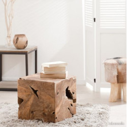 MACABANE - Cube nature en teck
