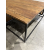 MACABANE - Table basse carrée avec tablettes Teck recyclé / Acacia Mahogany