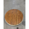 MACABANE - Table basse 100x100cm en rotin beige plateau amovible