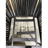 MACABANE -  Fauteuil en cordage noir coussins gris anthracite