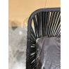 MACABANE -  Fauteuil noir avec cordage