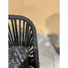 MACABANE -  Fauteuil de jardin noir avec cordage