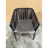 MACABANE -  Fauteuil de jardin noir avec cordage
