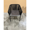 MACABANE -  Fauteuil de jardin noir avec cordage