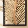 MACABANE - Décoration murale 120x70cm motif teck arbre de vie, cadre noir