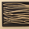 MACABANE - Décoration murale 120x70cm branches de teck, cadre et fond noir