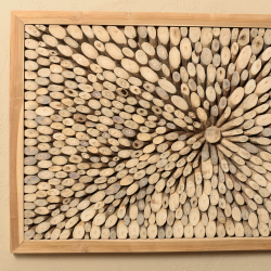 MACABANE - Décoration murale 120x70cm branches de teck, cadre naturel