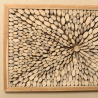 MACABANE - Décoration murale 120x70cm branches de teck, cadre naturel