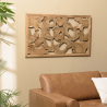 MACABANE - Décoration murale 120x70cm formes arrondies teck, cadre naturel