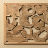 MACABANE - Décoration murale 120x70cm formes arrondies teck, cadre naturel